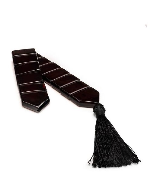 Амберхолл Перекидные чётки Имиджевые из натурального формованного янтаря чёрного цвета