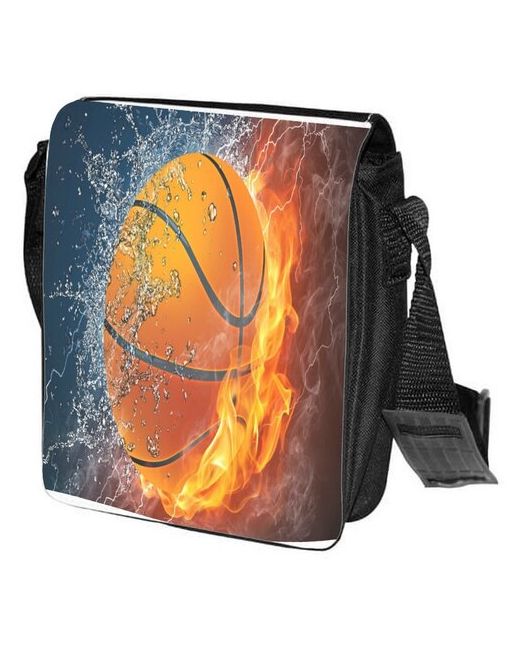 CoolPodarok Сумка на плечо Баскетбол Баскетбольный мяч Огонь Вода