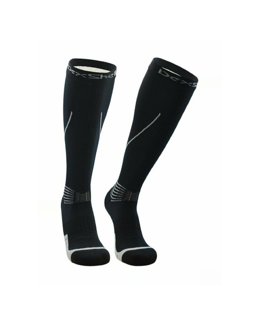 DexShell Водонепроницаемые носки Mudder S 36-38 Черные с серыми полосками DS635GRYS