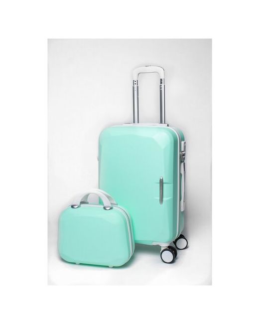 Ambassador чемодан с бьюти кейсом зеленого цвета