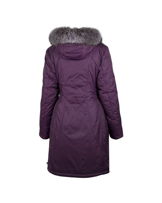 LimoLady зимняя куртка 771 с натуральным мехом сливовый размер 54