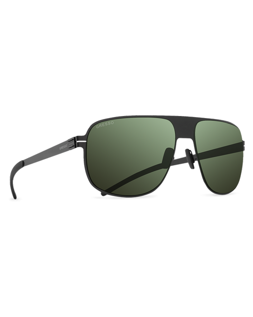 Gresso Титановые солнцезащитные очки San Diego квадратные зеленые