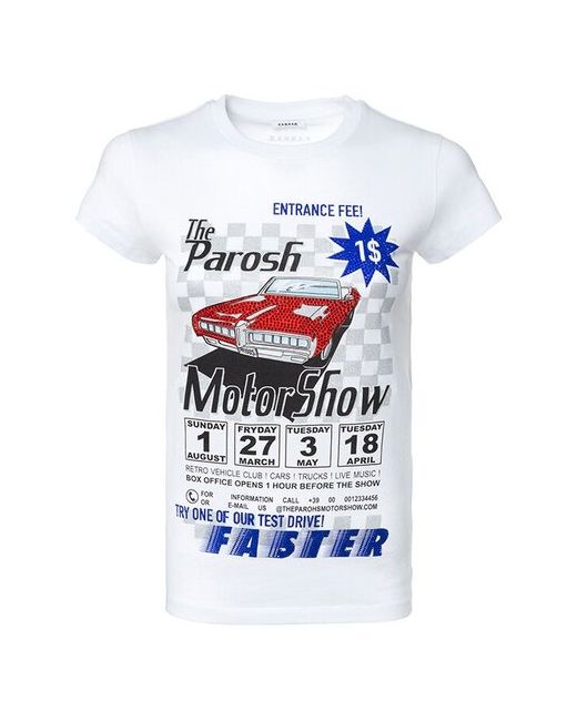P.A.R.O.S.H. футболка COCAR110612 белыйчерный s