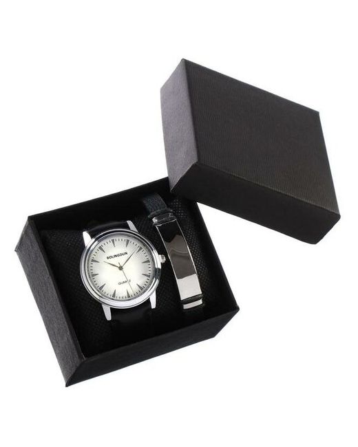 Без бренда Подарочный набор 2 в 1 Bolingdun наручные часы d4.6 см браслет