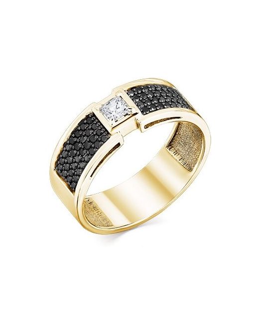 Master Brilliant Золотое кольцо с черным бриллиантом 1-307780-00-55 размер 21 мм