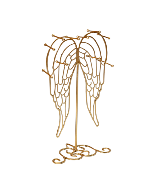 ВсёКуплю Подставка для украшений Крылья ангела 15х95х30 золото