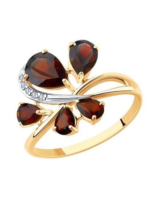 Diamant Кольцо из золота с гранатами и фианитами 51-310-00351-1