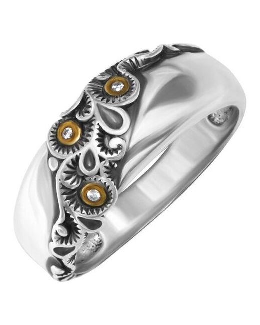 Pokrovsky Серебряное кольцо с фианитами и чернением 1100723-00775 18