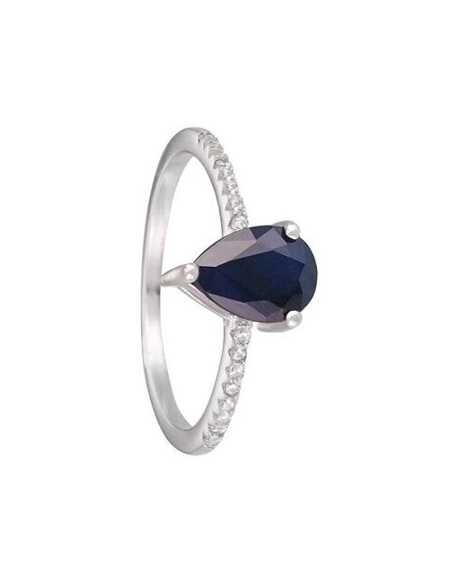 Серена-Сильвер Серебряное кольцо с сапфирами и фианитами