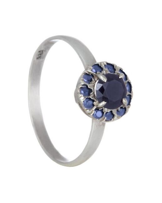 Серена-Сильвер Серебряное кольцо Веста с сапфировыми корундами