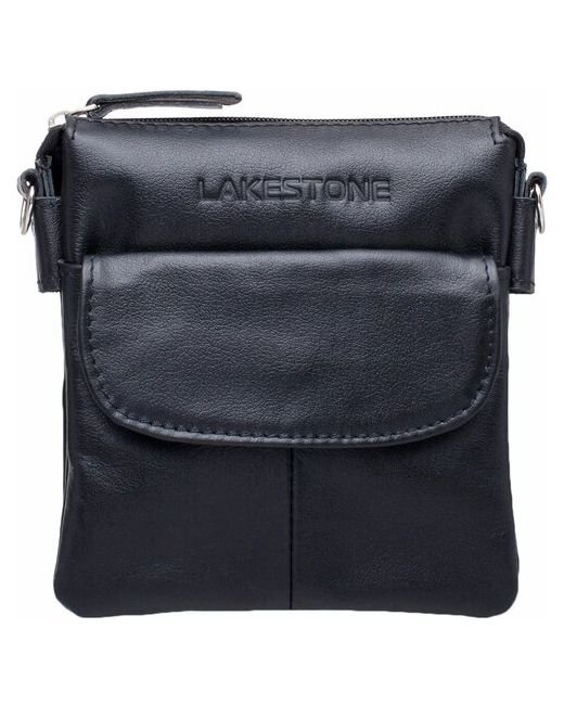Lakestone Небольшая кожаная сумка через плечо Osborne Black черная
