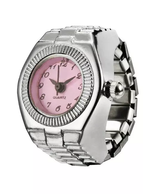 Kiss Buty круглые часы-кольцо эластичные розовый циферблат