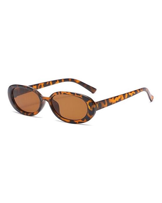 Shan mei Солнцезащитные очки овальные Леопардовые