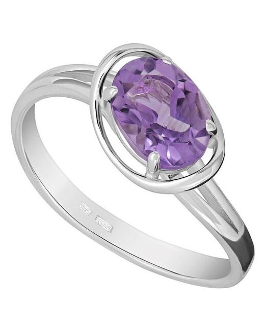 Lazurit-Online Серебряное кольцо с аметистом натуральный размер 225