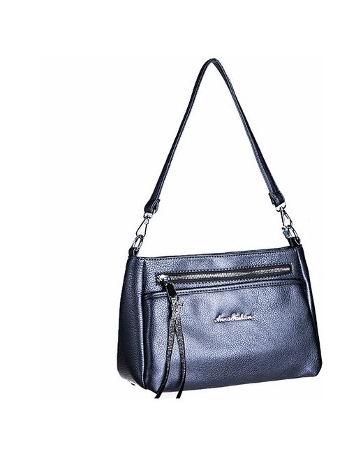 Anna Fashion Сумка синяя сумка саквояж маленькая с широким ремнем сумки через плечо