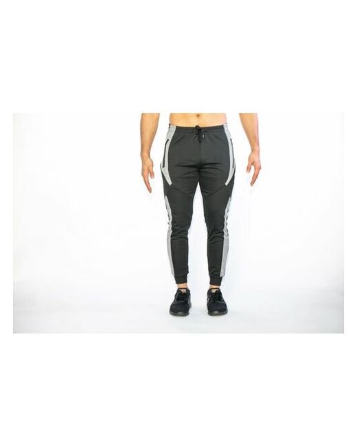 EUbrand Суперэластичные черные брюки со светло-серымXL
