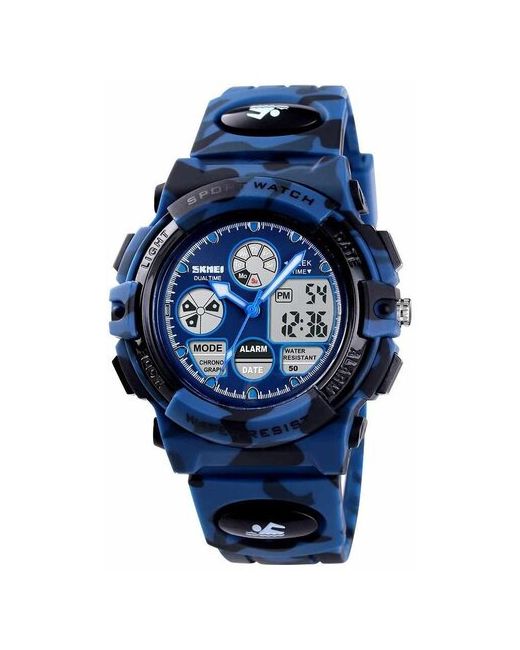 Skmei Часы наручные 1163 спортивные будильник camo dark blue