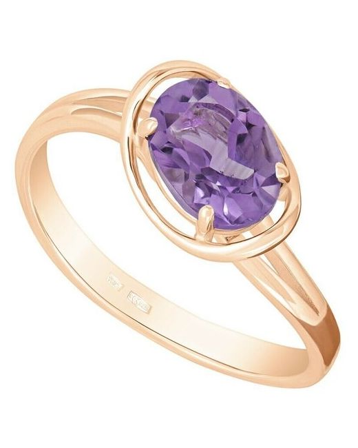 Lazurit-Online Серебряное кольцо с аметистом натуральный размер 20