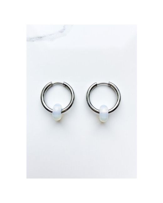 Strekoza Collection серьги кольца бижутерия с подвесками шарм из натурального лунного камня