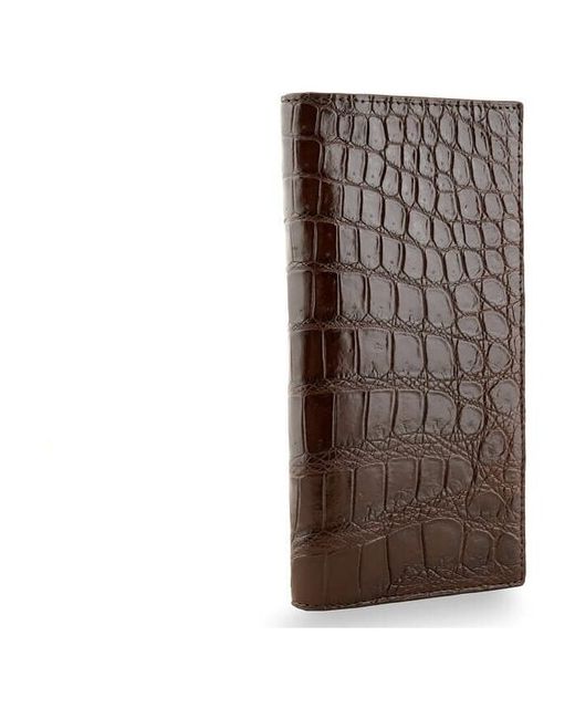 Exotic Leather вертикальный бумажник из натуральной кожи с брюха крокодила