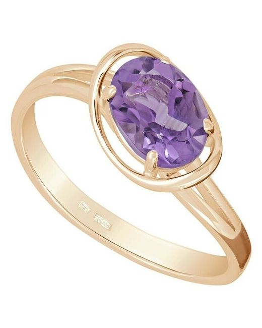 Lazurit-Online Серебряное кольцо с аметистом натуральный размер 205