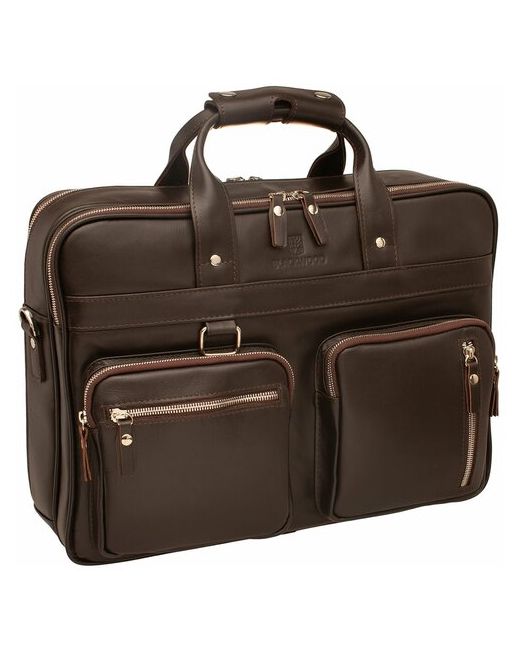 Blackwood Деловая сумка с двумя основными отделениями и накладными карманами Adderley Brown