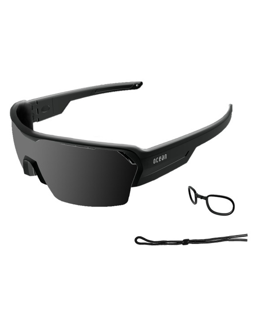 Ocean Спортивные солнцезащитные очки Race Shinny Black With Smoked Lens