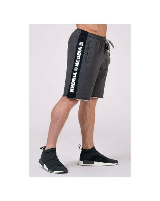 Nebbia Шорты Shorts with lampas Essential177 Dark Grey размер L
