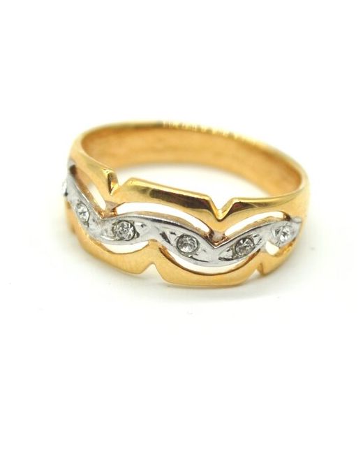ForMyGirl Позолоченное кольцо с кристаллами Ладога