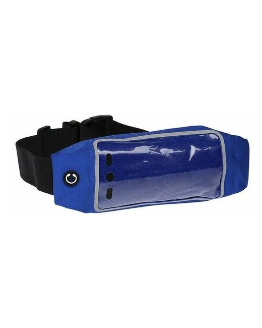Luazon Спортивная сумка чехол на пояс управление телефоном отсек молнии синяя