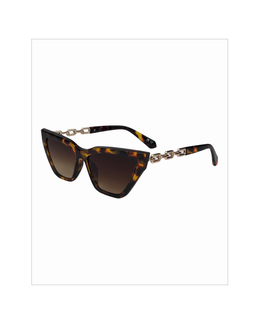 BentaL Солнцезащитные очки кошачий глаз с тонкими дужками весна-лето 2022 леопардовый