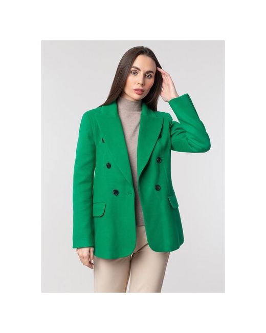 Каляев Пальто укороченное 179 размер 48 зеленый