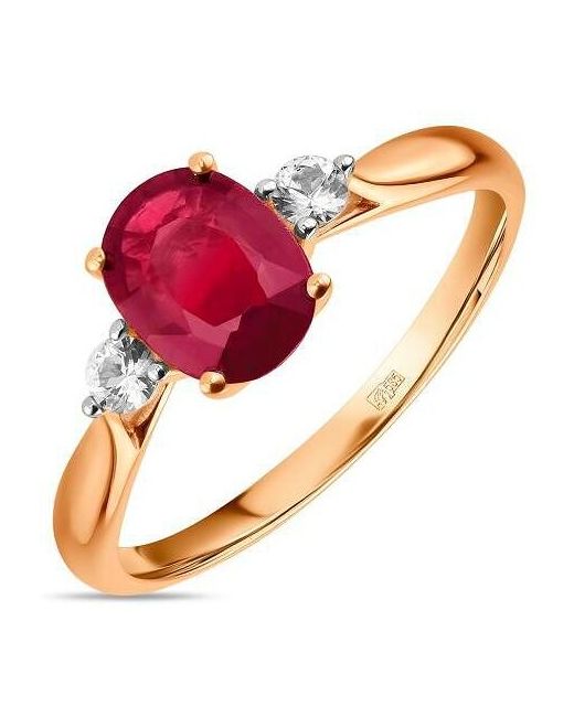 Лукас-Голд Золотое кольцо с рубином сапфиром
