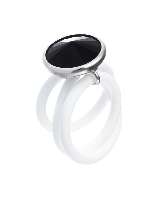 Джей ВИ Серебряное кольцо с каучуком