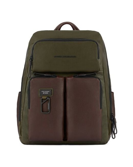 Piquadro Кожаный рюкзак CA3349AP/VETM зелено-