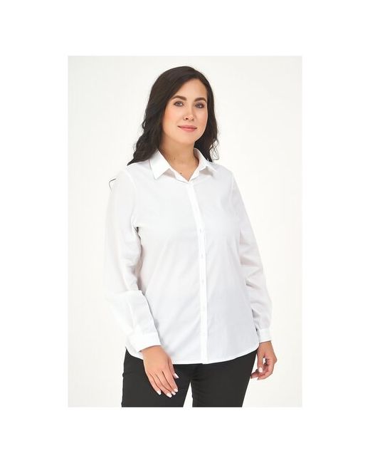 plus size OLS Блузка-рубашка классическая офисная повседневная из хлопка с длинными рукавами plus большие размеры