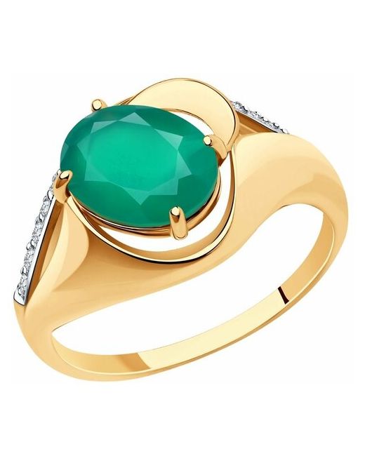 Diamant Кольцо из золота с агатом и фианитами 51-310-00924-3