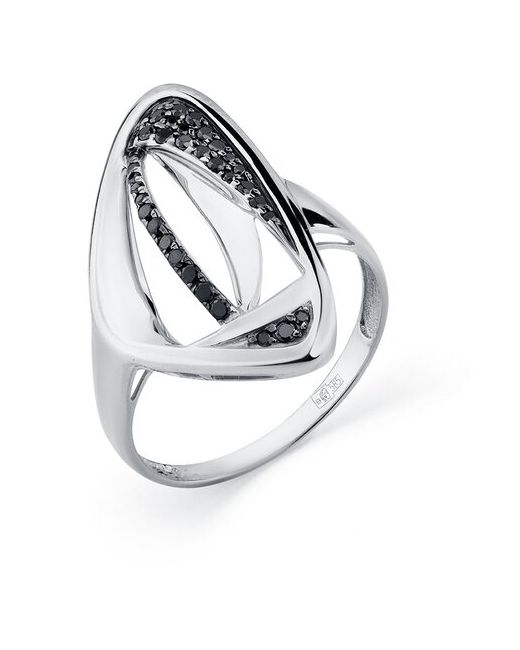 Master Brilliant Золотое кольцо с черным бриллиантом 1-208347-00-48 размер 17.5 мм