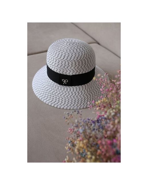 SoloMax Шляпа летняя светлая из новой коллекции пляжная с полями панама повседневная удобная стильная головной убор хлопка от солнца украшением
