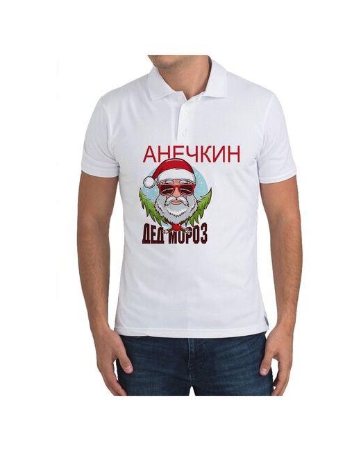 CoolPodarok Рубашка поло дед мороз Анечкин новый год