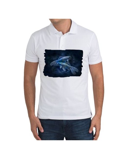 CoolPodarok Рубашка поло Знаки зодиака Рыба Созвездия Звёзды