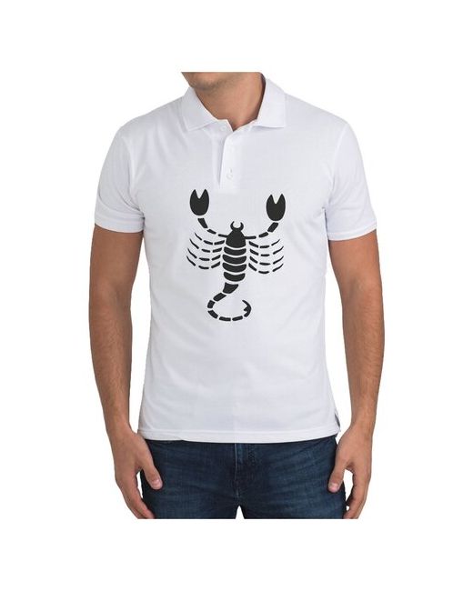 CoolPodarok Рубашка поло скорпион зодиак