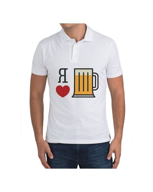 CoolPodarok Рубашка поло Я люблю пиво