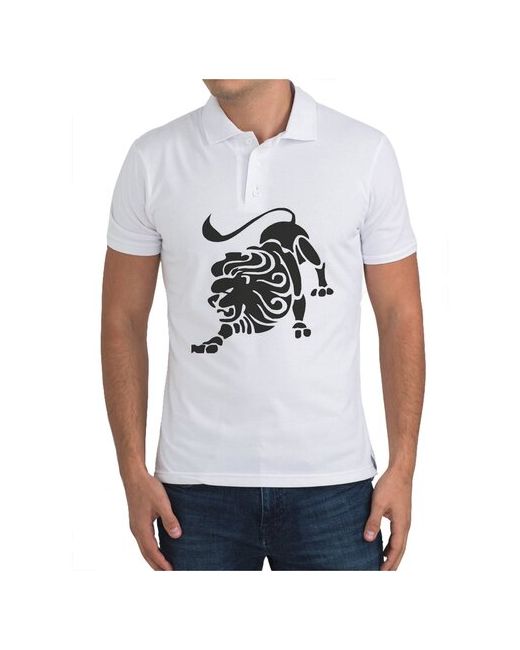 CoolPodarok Рубашка поло лев зодиак
