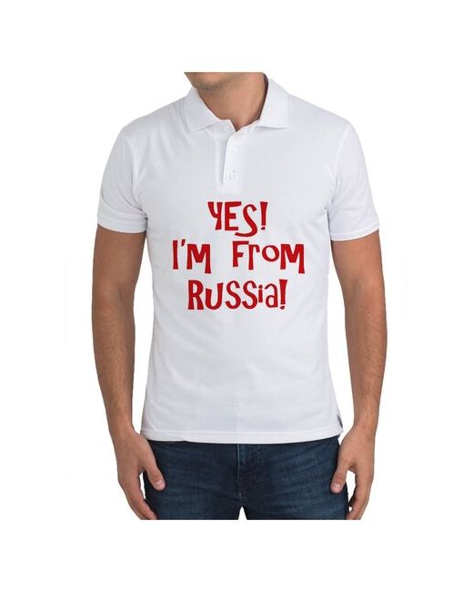 CoolPodarok Рубашка поло Yes Im frm Russia да я из России