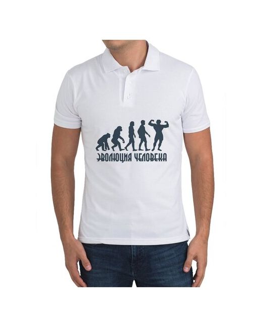 CoolPodarok Рубашка поло эволюция человека спорт