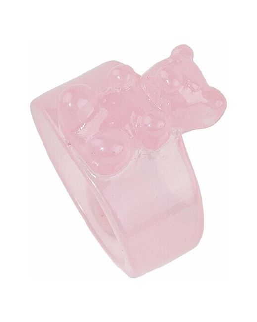 Baziator Кольцо акриловое мармеладные мишки украшение для девушек и девочек модная бижутерия 2022 розовое