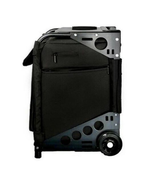 Okiro Сумка-чемодан для визажиста стилиста на колесах Black с комплектом из 4-х косметичек