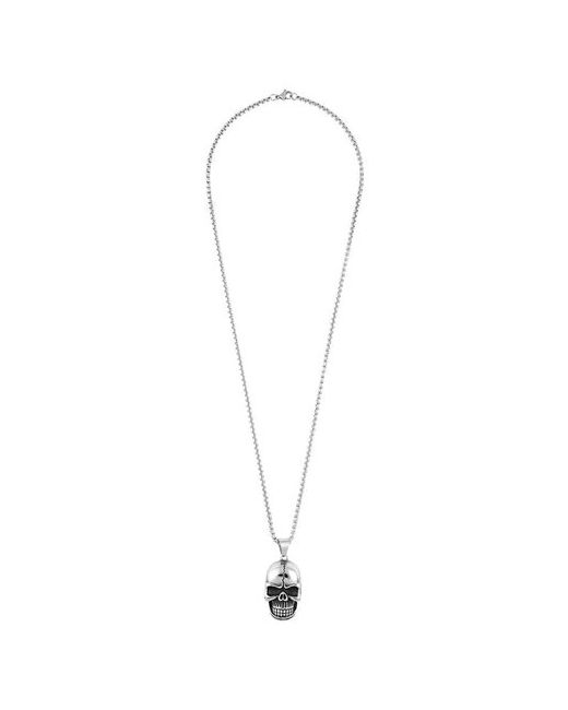 Zippo Подвеска серебристая в форме черепа с цепочкой 60 см нержавеющая сталь 22x39x15