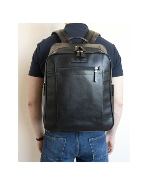 Carlo Gattini кожаный рюкзак Cossira black 3048-01